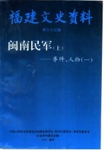 福建文史资料 第33辑 闽南民军 上 事件、人物 1