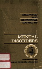 DIAGNOSTIC AND STATISTICAL MANUAL OF MENTAL DISORDERS SECOND EDITION