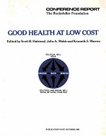 GOOD HEALTH AT LOW COST DONFERENCE REPORT THE ROCKDFELLER FOUNDATION