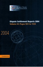 DISPUTE SETTLEMENT REPORTS 2004 VOLUME 3