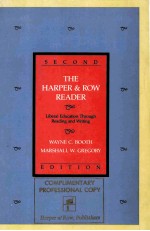 THE HARPER ROW READER LIBERAL EDUCATION THROUGH READING AND WRITING