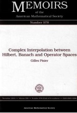MEMOIRS OF THE AMERICAN MATHEMATICAL SOCIETY NUMBER 978 COMPLEX INTERPOLATION BETWEEN HILBERT