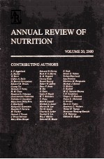 ANNUAL REVIEW OF NUTRITION VOLUME 20