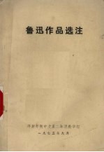 鲁迅作品选注