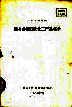 1985年度国内市场短缺化工产品名录