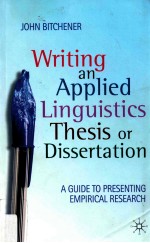 WRITING AN APPLIED LINGUISTICS THESIS OR DISSERTATION A GUIDE TO PRESENTING EMPIRICAL RESEARCH