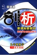 荣德基剖析新课标新教材 探究开放创造性学习:华师版 九年级数学 下