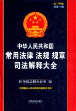 中华人民共和国常用法律法规规章司法解释大全 2017年版 总第10版