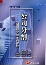 公司分割:问题研究与实例探讨