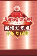 考研政治新大纲新增知识点分析及预测 2004