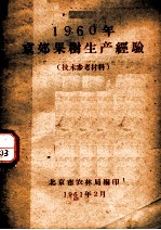 1960年京郊果树生产经验 技术参考材料
