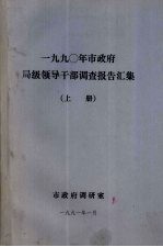 1990年市政府局级领导干部调查报告汇集 上