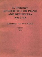 Concertos for Piano and Orchestra Arranged for two pianos=(苏）普罗科菲耶夫：钢琴协奏曲第3