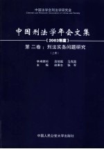 中国刑法学年会文集 2003年度 第2卷 刑法实务问题研究