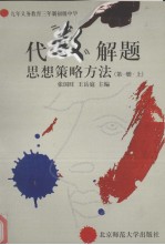 代数 解题思想策略方法 第1册 上