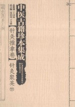 中医古籍珍本集成 针灸推拿卷 针灸聚英 下