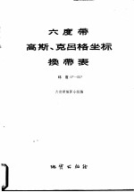 六度带高斯·克吕格坐标带表 纬度0°-55°