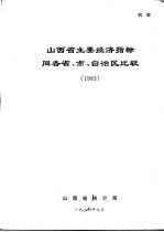 山西省主要经济指标同各省、市、自治区比较 1983