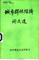 城市群体经济论文选