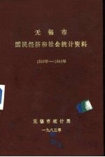 无锡市国民经济和社会统计资料 1949年-1982年