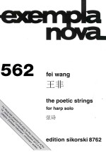 exempla nova 562 the poetic strings for harp solo