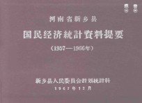 河南省新乡县国民经济统计资料提要 1957-1966
