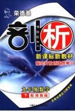 荣德基剖析新课标新教材 探究开放创造性学习:湘教版 九年级数学 下