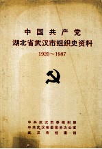 中国共产党湖北省武汉市组织史资料 1920-1987