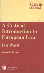 A CRITICAL INTRODUCTION TO EUROPEAN LAW