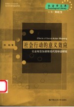 社会行动的意义效应 社会转型加速期现代性特征研究