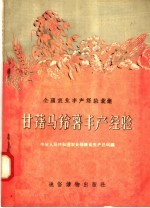 甘?马铃薯丰产经验