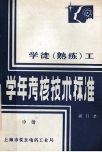学徒(熟练)工学年考核技术标准 试行本 中
