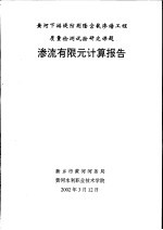 黄河下游堤防荆隆宫截渗墙工程质量检测试验研究课题 渗流有限元计算报告