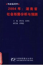 社会蓝皮书 2004年:湖南省社会形势分析与预测