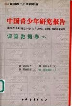 中国青少年研究报告 中国青少年研究中心10年 1991-2001 科研成果精选 调研报告卷 (下册)