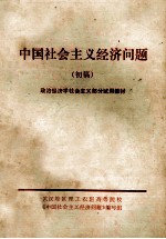 中国社会主义经济问题 (初稿)