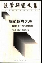 规范政府之法 政府经济行为的法律规制