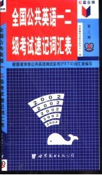红蓝自测全国公共英语一二级考试速记词汇表