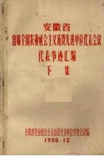 安徽省出席全国农业社会主义建设先进单位代表事迹汇编 下