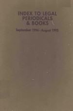 INDEX TO LEGAL PERIODICALS AND BOOKS 34