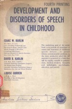 DEVELOPMENT AND DISORDERS OF SPEECH IN CHILDHOOD