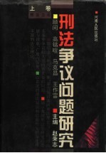 刑法争议问题研究 上 刑法总论