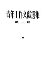 青年工作文献选集 第1辑