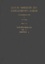 GMELIN HANDBUCH DER ANORGANISCHEN CHEMIE BAND 42 BORVERBINDUNGEN TEIL 11