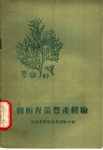 侧柏育苗丰产经验