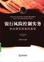 银行风险控制实务 来自律师层面的透视
