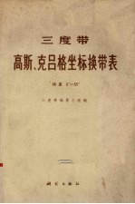 三度带高斯、克吕格坐标换带表 纬度0°-55°