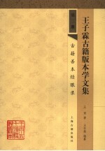 王子霖古籍版本学文集 第2册 古籍善本经眼录
