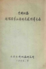 分析仪器国际标准和国外先进标准目录