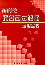 新刑法罪名司法解释适用全书 下 第2版